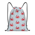thumbnail image 1 of Fotbe Cute Red Crabs With Nautical Bolsa Mochila con Cordón Estampada, Bolsa de Gimnasio Deportiva, Bolsa Cinch, Bolsa con Cordón para Hombres y Mujeres-Small, 1 of 6