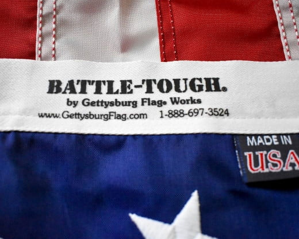 Gettysburg Flag Works Battle-Tough® American Flag, 3 x 5 ft, All-Weather Nylon, Made in the USA