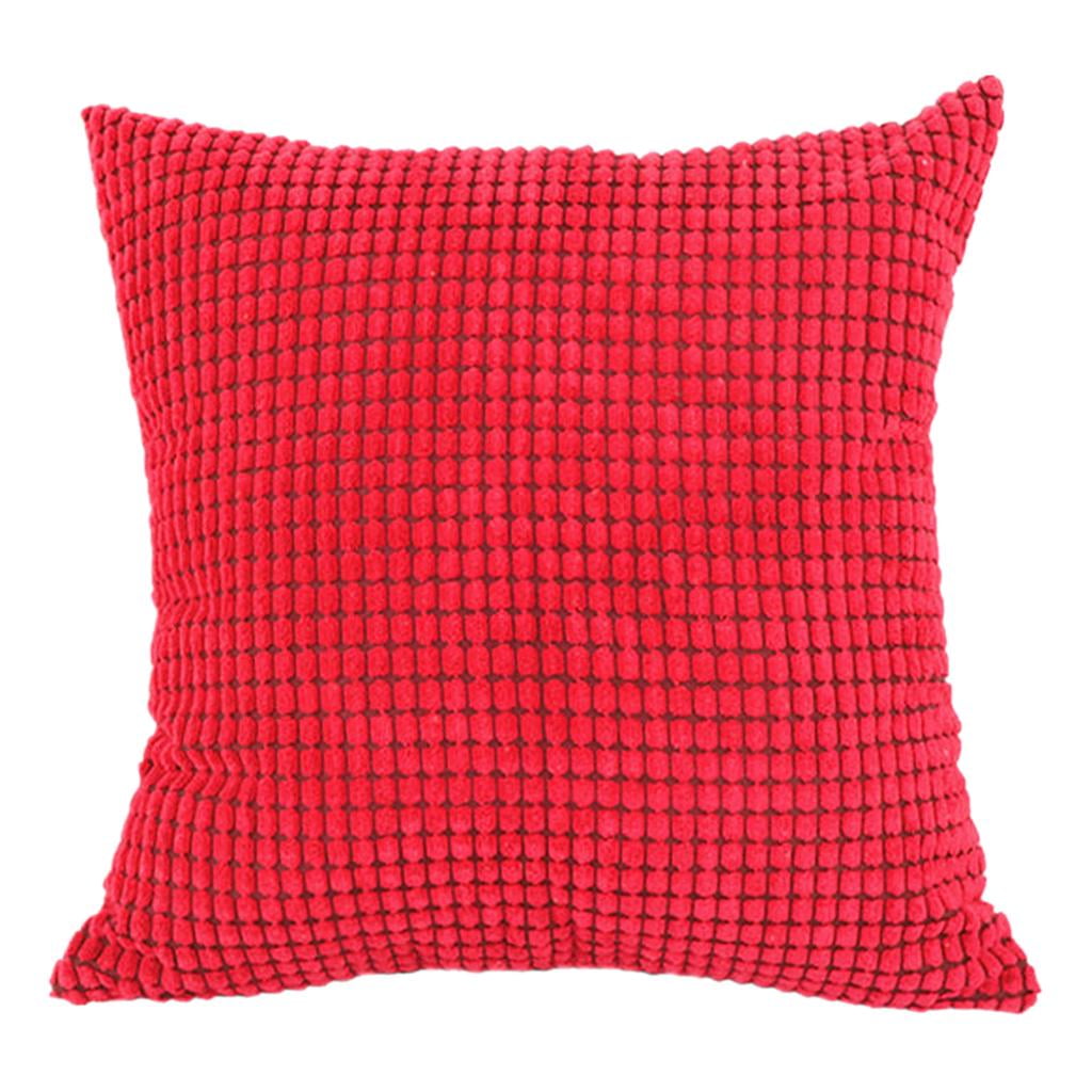 45x45cm Red Fabric Solid Throw Waist Pillow Case Corn Kernel Cushion Cover