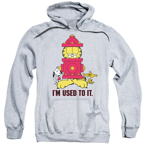 Garfield I'M Used To It Adult Pullover Hoodie Sweatshirt Athletic Heather