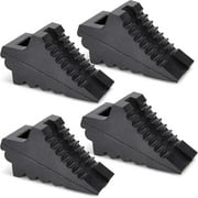 AFA Tooling Black Rubber Wheel Chocks for Trailers and Auto, Vehicle Ramps Medium, 4-Pack Vehicle Ramps