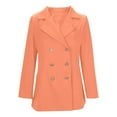 thumbnail image 4 of Wowcloth Woman's Double-Breasted Blazer with Shoulder Pads and Notched Lapel, Long Sleeve Slim Fit Fashion Casual Style for Office and Daily Wear, 4 of 7