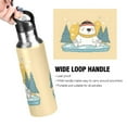 thumbnail image 2 of ALAZA Bear Christmas Water Bottle Insulated Flask Stainless Steel Straw Lid 20 oz, 2 of 6