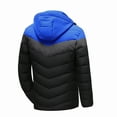 thumbnail image 3 of Brondbend Men Coat Mens Jackets Hooded Long Sleeved Zipper Pocket Outerwear Multicolor Warm Jacket Loose Fit Weekend Tops Black, 3 of 6