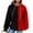 Red, variant on Kaemgyyd Sweatshirt for Women Loose Color Block Long Sleeve Trendy Hoodie Tops Casual Drawstring Tunic Pullover with Pockets