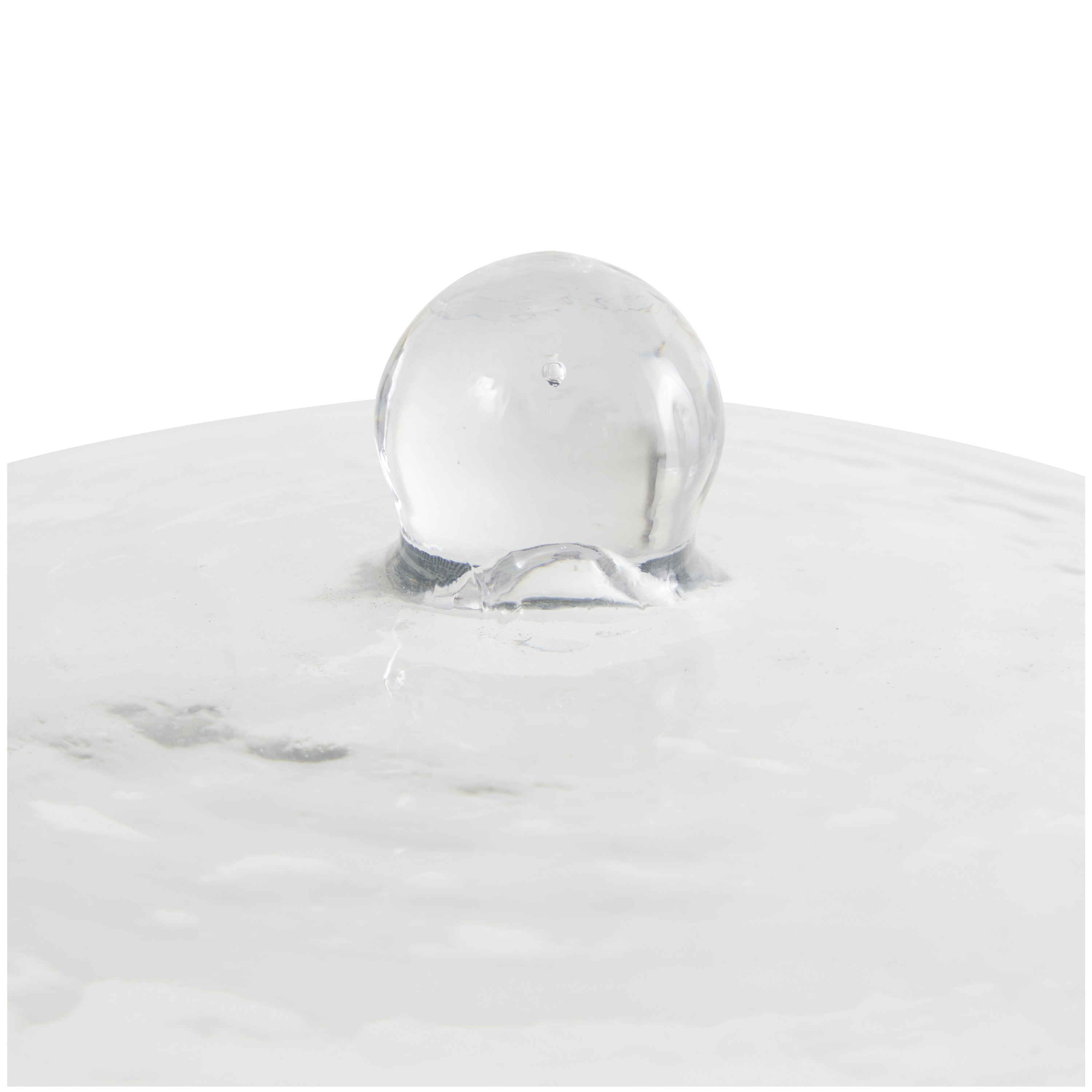 DecMode 12" x 11" Clear Glass Cake Stand with Glass Dome, 1-Piece