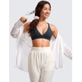 thumbnail image 3 of CRZ YOGA Butterluxe Deep V-Neck Sports Bras for Women Criss Cross Padded Top Wireless Yoga Bras, 3 of 5
