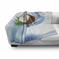 thumbnail image 3 of Fruit Soft Flannel Fleece Blanket, Broken Coconut and Leaves in a Splash of Water Tropical Hawaii Themed Abstract Design, Cozy Plush for Indoor and Outdoor Use, 70" x 90", Multicolor, by Ambesonne, 3 of 6