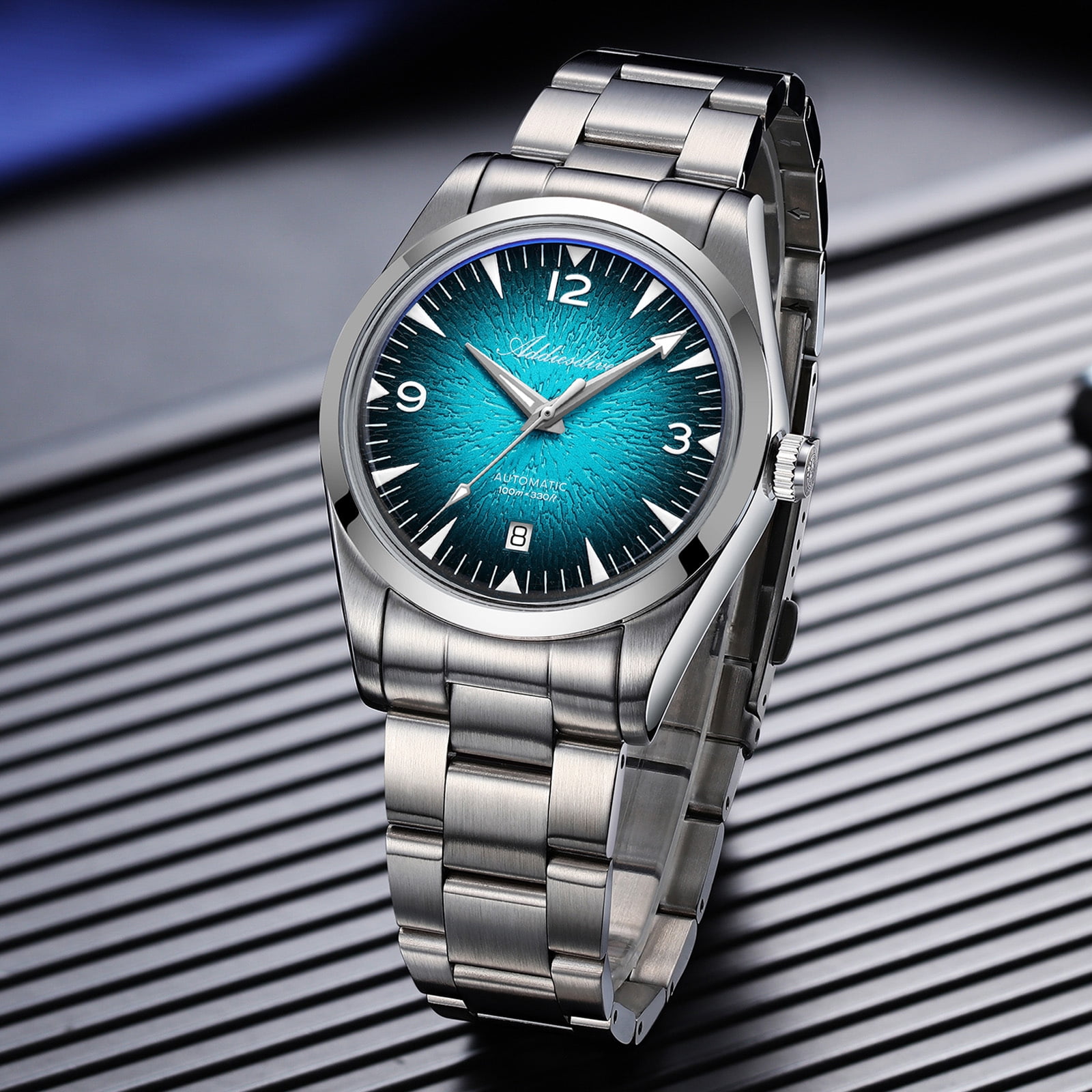 ADDIESDIVE Men's Automatic Dive Watch 100m Waterproof, Japanese 8215 Movement, Luminous, Stainless Steel Bracelet, Luxury Analog Watch for Men
