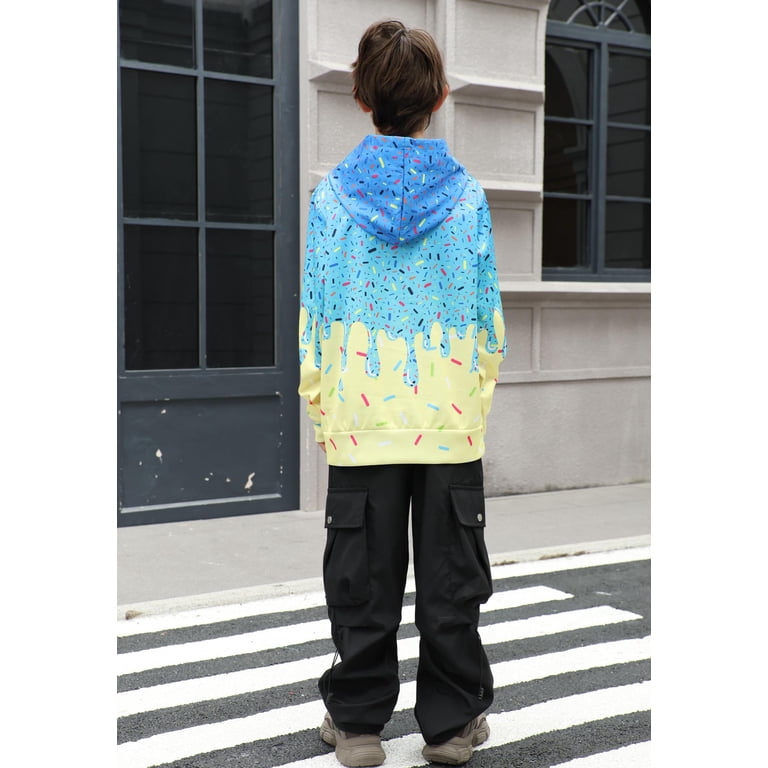 Aideaone Boys 3D Printed Hooded Pullover Sweatshirt photo 3