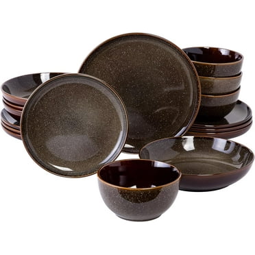 Gibson Elite Edwina 16 Piece Double Bowl Dinnerware Set