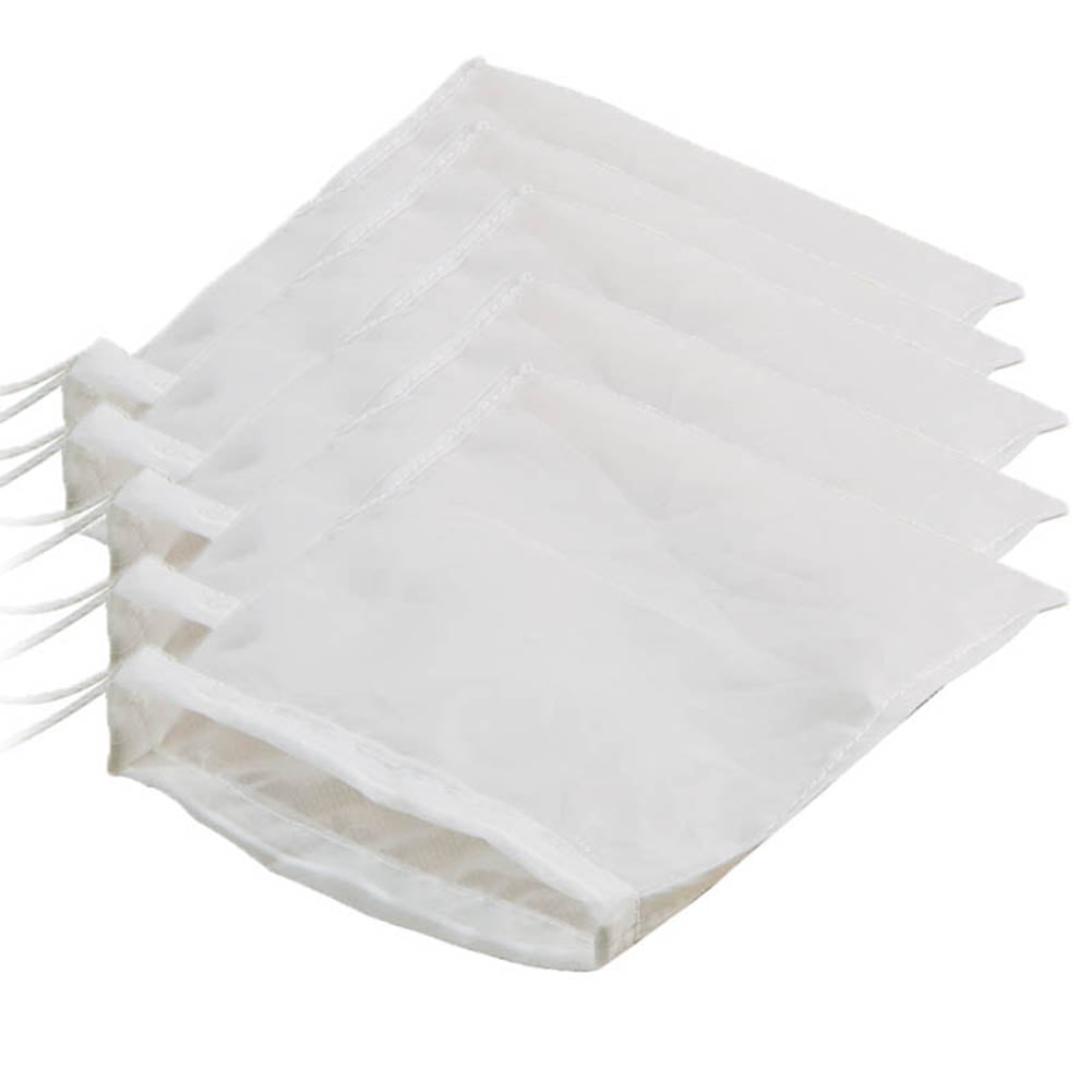 5pcs Reusable Fine Mesh Nylon Nut Milk Cheese Cloth Bag Cold Brew