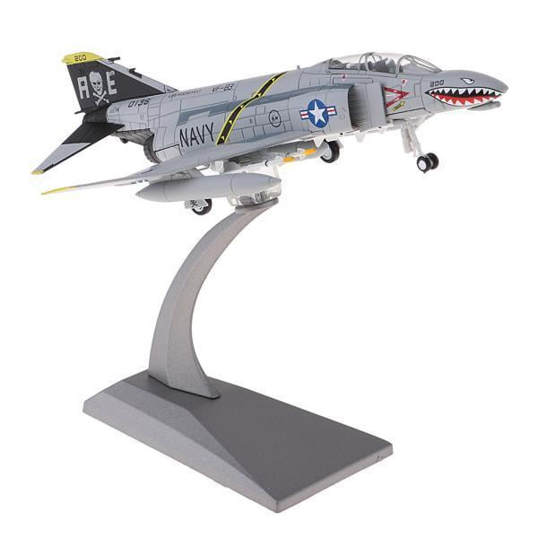 3x Fighter Avión militar 1/100 - Modelo de exhibición de avión de en soporte - Hogar, estantería, decoraciones de Baoblaze Avión de combate americano del aeroplano