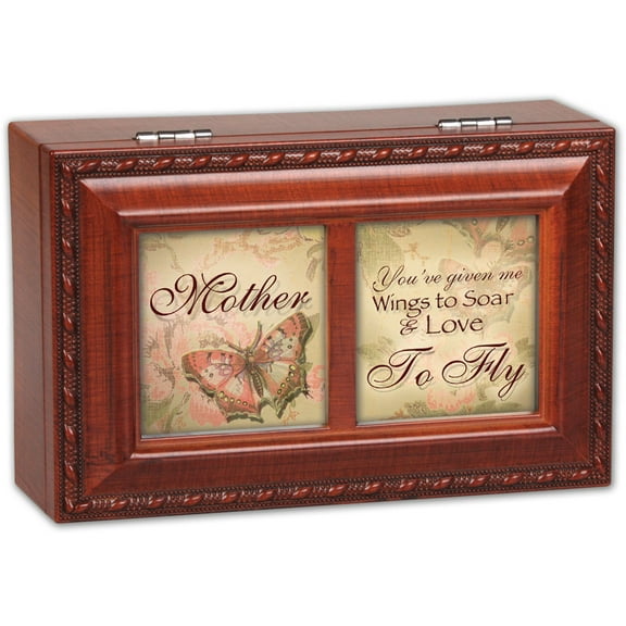 Mother You've Given Me Wings to Fly Cottage Garden Petite Music Jewelry Box P...