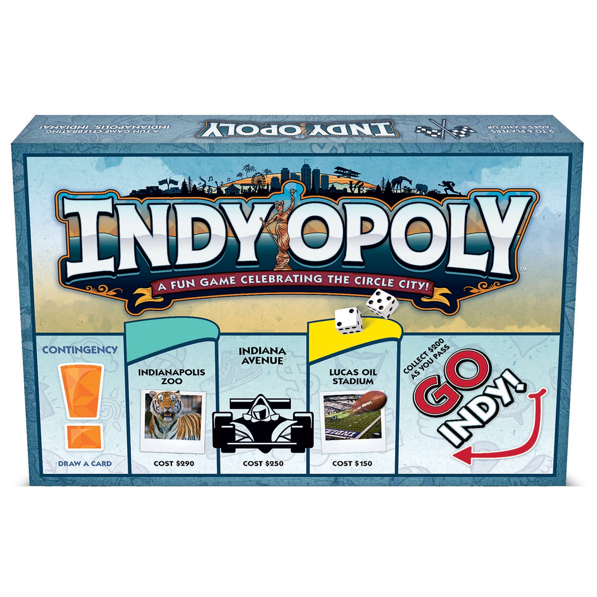 Indy-Opoly Indianapolis Themed Family Board Game, 2-6 Players