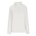 thumbnail image 4 of HAPIMO Women's Round Neck Knitted Sweater Button Long Sleeve Solid Color Elegant Casual Pullover Jumper Tops Teen Grils Fashion Clothes White XXL, 4 of 6