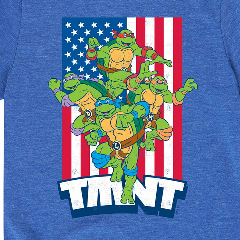  Nickelodeon Teenage Mutant Ninja Turtles 90s TMNT Boys Short  Sleeve Tee Shirt, Royal Blue Heather, Small: Clothing, Shoes & Jewelry