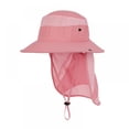 thumbnail image 1 of Dégagement! Chapeau de Pêcheur Pliable Enfants Garçon Fille Été Voyage en Plein Air Chapeau de Soleil Réglable Rabat Chapeau Parasol Protection Anti UV Chapeaux de Randonnée Rose, 1 of 9