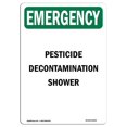 thumbnail image 1 of SignMission OS-EM-A-1014-V-10523 10 x 14 Po Signe d'Urgence OSHA - Douche de Décontamination aux Pesticides, 1 of 1
