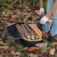thumbnail image 4 of Sac à Bûches en Toile 1 Pce Sac de Rangement pour Bois de Chauffage Grande Capacité Porte-Bûches Extérieur en Bois Ciré avec Poignées Sac de Transport en Bois Solide, 4 of 5