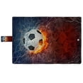 thumbnail image 3 of ABPHQTO Soccer Ball Fire Water Lightening Around Polygonal Book Cover Book Protector Book Sleeve Book Pouch Book Bag 6x9 inch, 3 of 4