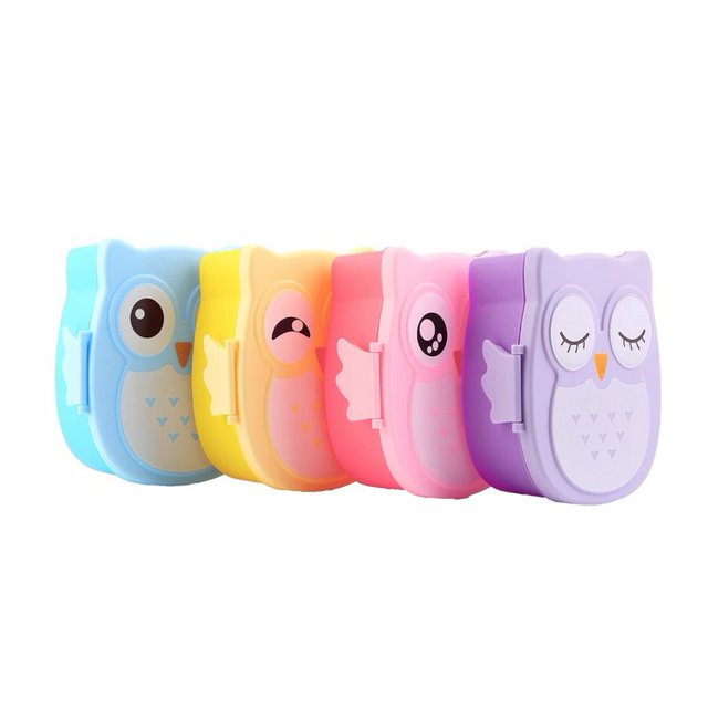 1050ML Owl Lunch Box Bento Food Safe Plastic Food Picnic Container Portable Box