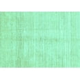 thumbnail image 1 of Ahgly Company Machine Washable Indoor Rectangle Solid Turquoise Blue Modern Area Rugs, 2' x 5', 1 of 4