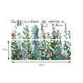 thumbnail image 6 of Teissuly Green Plant Pattern Removable Wall Sticker Bedroom Living Room Decoration Ks024, 6 of 7