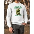 thumbnail image 2 of In Case Of Emergency Break Glass Sweatshirt Men's -SmartPrintsInk Designs, 2 of 4
