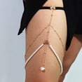 thumbnail image 4 of Thigh Chain Two Layers Elastic Rope Jewelry Sexy Sparkling Leg Chain for Club, 4 of 8