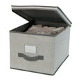thumbnail image 3 of Simplify Large Fabric Storage Box in Heather Grey, 3 of 10