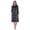 Black Stewart Plaid, variant on Women's Mink Fleece Long Sleeve Nightgown