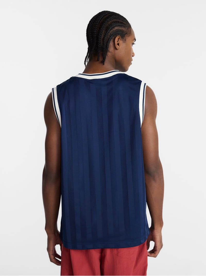 No Boundaries USA Vertical Stripe Mesh Tank Top, Men's XS-4XLT