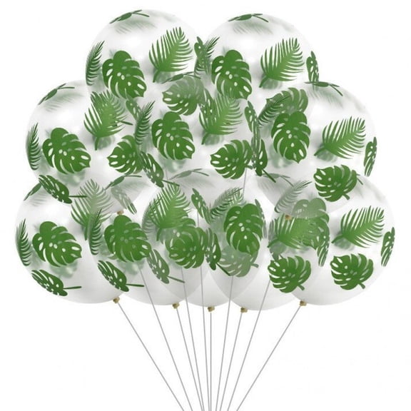 vlrwzc Turtle Leaves Balloons 10pcs 12inch Hawaiian Latex Balloons Tropical Party Decoration Balloons Jungle Theme Balloons