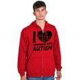 thumbnail image 5 of I Love Someone with Autism Puzzle Zip Up Hoodie Men's Women's Brisco Brands S, 5 of 6
