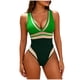 thumbnail image 1 of Trajes de Baño de Corte Alto para Mujeres Diseño de Correa sin Espalda de Color Sólido con Tazas Acolchadas Extraíbles Verano una Pieza, 1 of 5