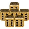 thumbnail image 3 of SHISUYAN 6pcs Brass Craft Dices Simple Game Dice Props Solid Brass Craft Small Dices, 3 of 8