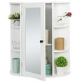 thumbnail image 2 of ZENSTYLE Wall Mounted Cabinet MDF Kitchen Storage Organizer W/ Mirror, White, 2 of 9