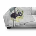 thumbnail image 3 of Panda Soft Flannel Fleece Blanket, Watercolor Illustration of a Panda Eating Bamboo Leaves Animalistic Side View Pattern, Cozy Plush for Indoor and Outdoor Use, 50" x 70", Multicolor, by Ambesonne, 3 of 6
