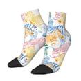 thumbnail image 2 of Bingfone Zebra Colourful Design Patterned Men'S Women'S Casual Cotton Socks, 2 of 9