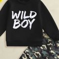 thumbnail image 4 of CAUYDY Child Picture Outfits for Boys Long Sleeve Shirt Elastic Waist Pants 2Pcs Cute Matching Sets 5Y 6Y 7Y 8Y 9Y 10Y Kids Fall Winter Clothing Black for Sizes 5-6 Years, 4 of 4