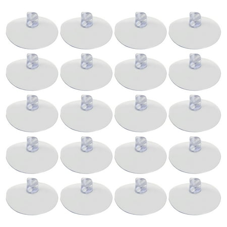 

NUOLUX 50 Pcs Clear Plastic Suction Cup Sucker Pads without Hooks 3CM