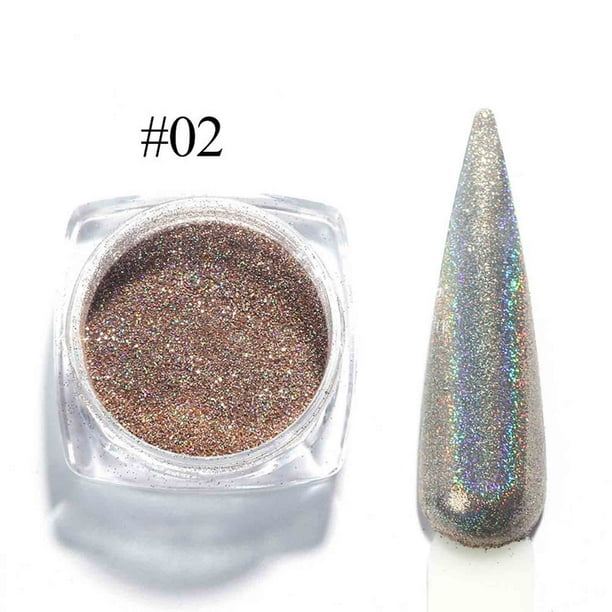 Polvo de uñas, polvo de espejo óptico, pigmento brillante para decoración de uñas.