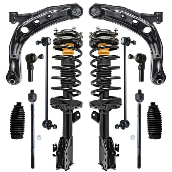 Detroit Axle - Front Struts Front Lower Control Arms   Sway Bars Tie Rod Suspension Kit Replacement for 2001-2006 Mazda MPV - 12pc Set