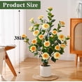 thumbnail image 6 of Lyacmy 3FT 2 Pack Yellow Camellia Artificial Tree in Pot, Artificial Plants Indoor Outdoor for Home Decor, 6 of 9