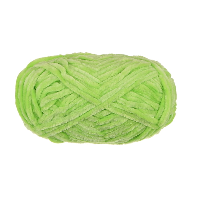Unique Bargains Fil Chenille en Velours Vert en Polyester Super Volumineux, 87 Yards