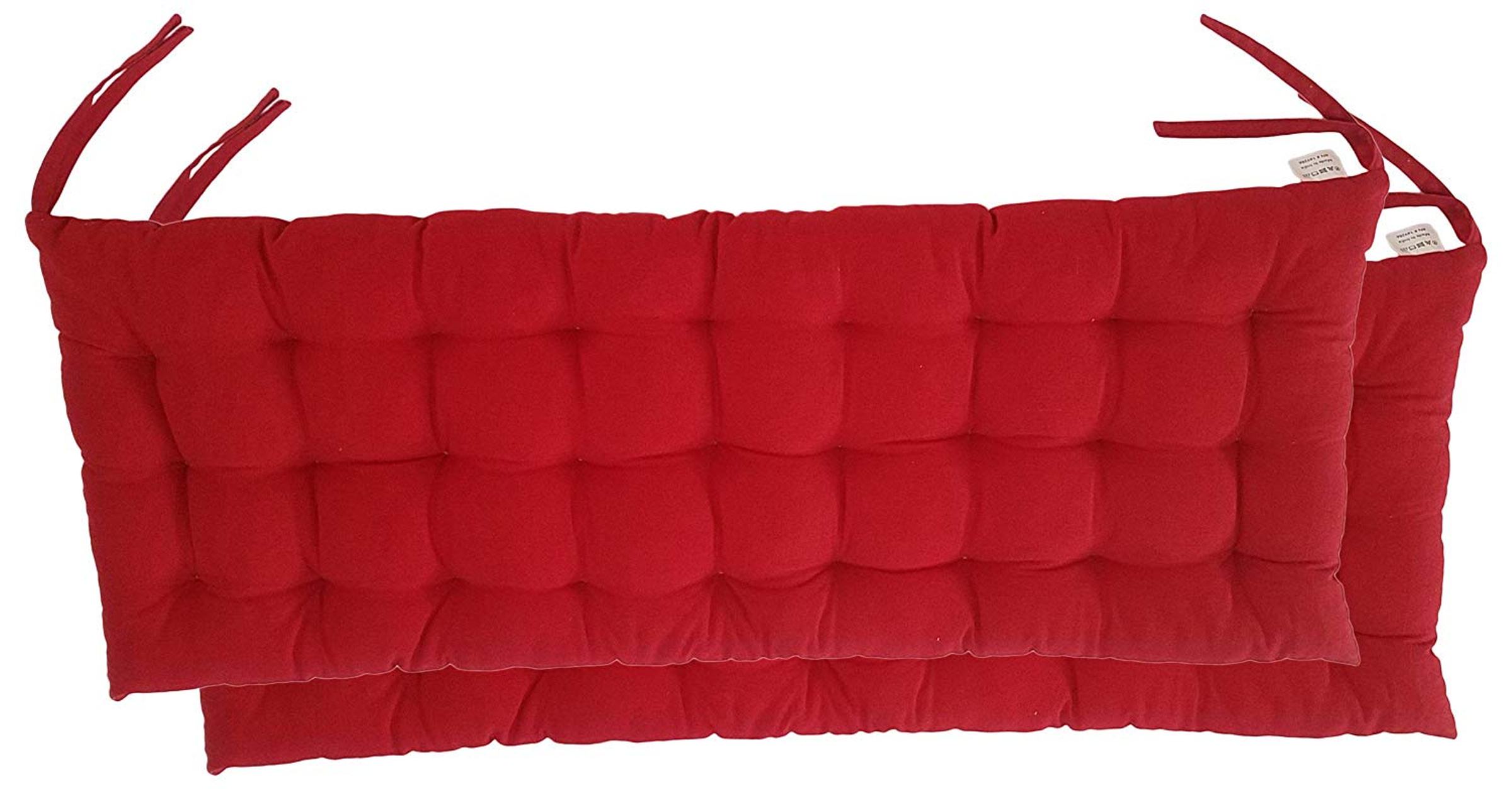 Cottone 100 Cotton Bench Pads w/Ties (Set of 2) 58â x 16â Extra