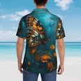 thumbnail image 4 of Sigee Elegant Butterfly And Flowers for Men’s Casual Beach Summer Shirts Funky Hawaiian Shirt for Men Hawaiian Shirts,3X-Large, 4 of 7