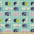 thumbnail image 2 of Geometric Sofa Upholstery Fabric by the Yard, Abstract Colorful Repetition with Modernistic Motifs Graphic, Decorative Fabric for DIY and Home Accents, Pale Seafoam Multicolor by Ambesonne, 2 of 5