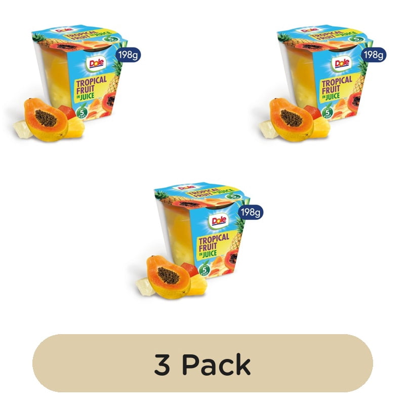 Dole Tropical Fruit In Juice Fruit Pot 198g, British Import (Pack of 3)
